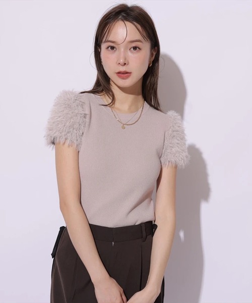 Mystrada ニット トップス Mystrada ブラック ニット ケーブル