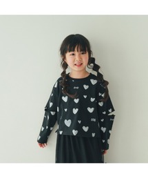 nicohrat（ニコフラート）の「nicohrat/ニコフラート ハート　ロングＴシャツ（Tシャツ/カットソー・キッズ）」