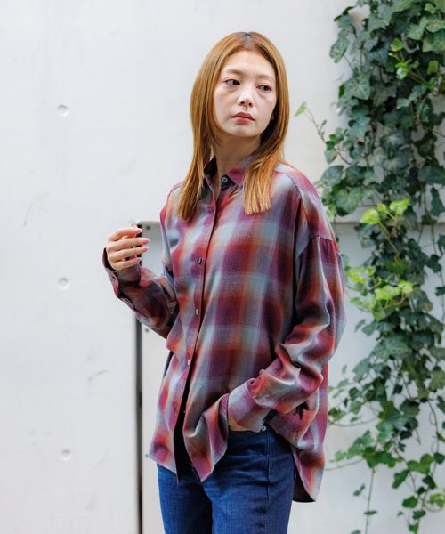 MICA&DEAL /マイカアンドディール】オンブレ 2WAYシャツ/チェック