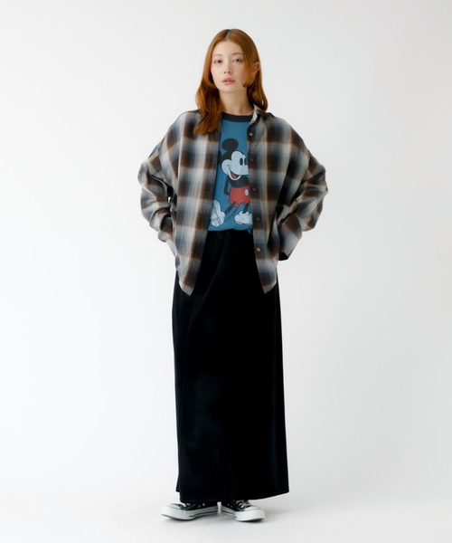 MICA&DEAL(マイカ&ディール)の「【MICA&DEAL /マイカアンドディール】オンブレ 2WAYシャツ/チェックシャツ/羽織/レイヤー【WEB限定】(シャツ/ブラウス・レディース・ブラウン/レッド・フリー)」の16枚目の写真