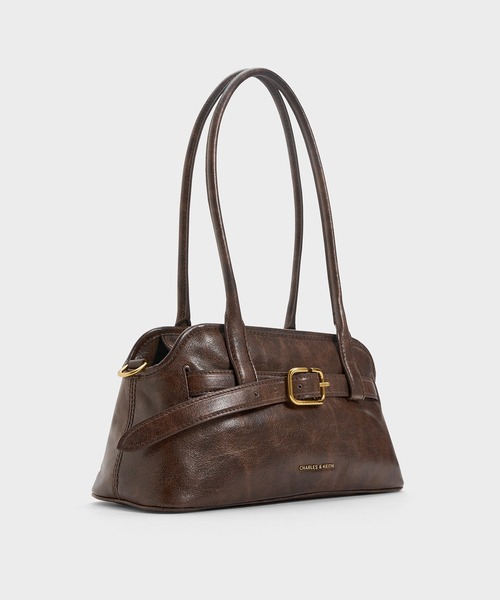 CHARLES & KEITH(チャールズ & キース)の「Victoria ヴィクトリア ベルトイロンゲイティッドショルダーバッグ(ショルダーバッグ・レディース・ブラウン系その他7/スミクロ・M)」の8枚目の写真