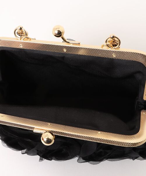 VIBGYOR(ヴィブジョー)の「Liaa/チュール フラワー がま口 ショルダーバッグ A18686(ショルダーバッグ・レディース・ブラック/ベージュ/ホワイト/ピンク・FREE)」の15枚目の写真