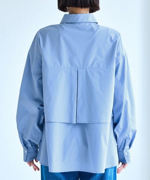 VIS(ビス)の「裾ティアードオーバーシャツ/UVケア・イージーケア(シャツ/ブラウス・レディース・ホワイト/ダークブラウン/ライトグリーン/サックスブルー・FREE)」の21枚目の写真