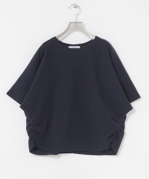 URBAN RESEARCH（アーバンリサーチ）の「サイドギャザードルマントップス（Tシャツ/カットソー・レディース・ネイビー/オフホワイト・FREE）」の15枚目の写真