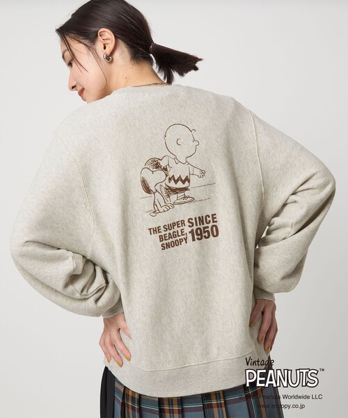 green label relaxing(グリーンレーベルリラクシング)の「<at ease>PEANUTS スウエット プルオーバー(スウェット・レディース・ライトブルー/ライトグレー/ダークグレー・FREE)」の4枚目の写真