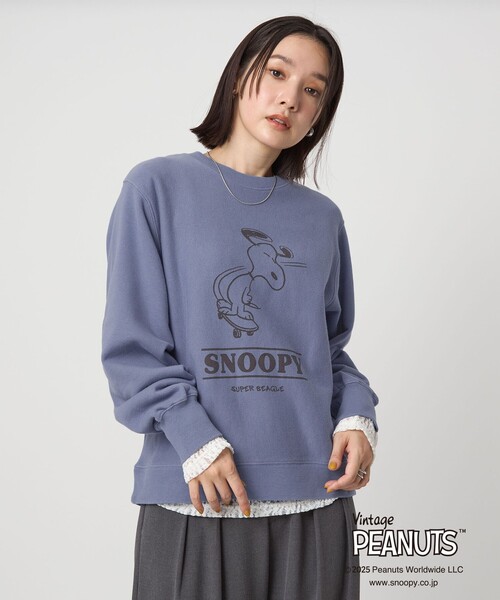 green label relaxing(グリーンレーベルリラクシング)の「<at ease>PEANUTS スウエット プルオーバー(スウェット・レディース・ライトブルー/ライトグレー/ダークグレー・FREE)」の7枚目の写真
