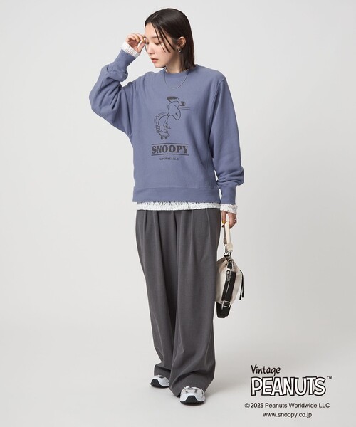 green label relaxing(グリーンレーベルリラクシング)の「<at ease>PEANUTS スウエット プルオーバー(スウェット・レディース・ライトブルー/ライトグレー/ダークグレー・FREE)」の8枚目の写真