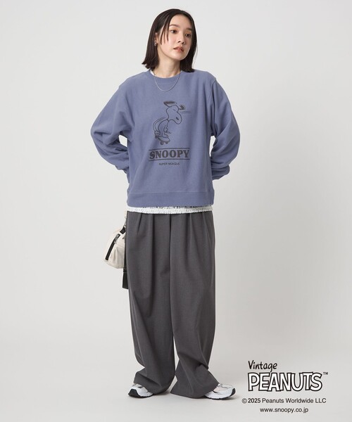 green label relaxing(グリーンレーベルリラクシング)の「<at ease>PEANUTS スウエット プルオーバー(スウェット・レディース・ライトブルー/ライトグレー/ダークグレー・FREE)」の9枚目の写真