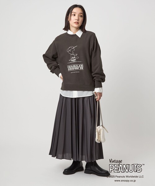 green label relaxing(グリーンレーベルリラクシング)の「<at ease>PEANUTS スウエット プルオーバー(スウェット・レディース・ライトブルー/ライトグレー/ダークグレー・FREE)」の17枚目の写真