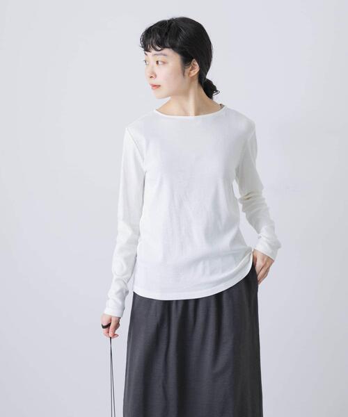 ハイツイストコットンボートカットソー（Tシャツ/カットソー）｜かぐれ