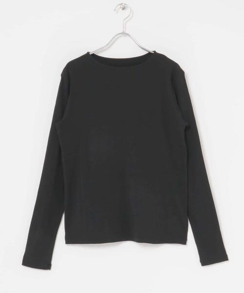 かぐれ(カグレ)の「ハイツイストコットンボートカットソー(Tシャツ/カットソー・レディース・ミント/ブラック/オフホワイト・FREE)」の8枚目の写真