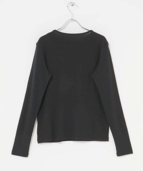 かぐれ(カグレ)の「ハイツイストコットンボートカットソー(Tシャツ/カットソー・レディース・ミント/ブラック/オフホワイト・FREE)」の7枚目の写真