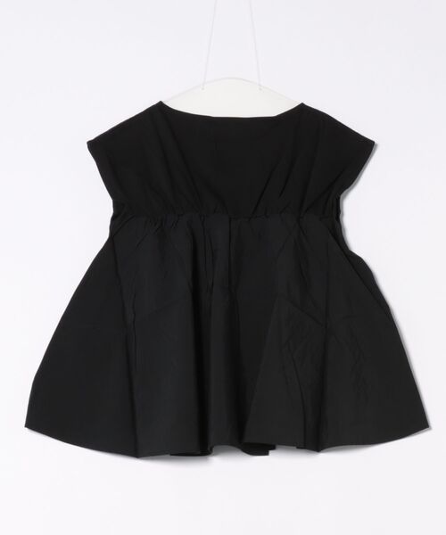 m.f.editorial（エムエフエディトリアル）の「【ビスチェ風 ペプラム】m.f.エディトリアル レディース 切替 半袖プルオーバー（Tシャツ/カットソー・レディース・ブラック/グレー系その他2・MEDIUM）」の3枚目の写真