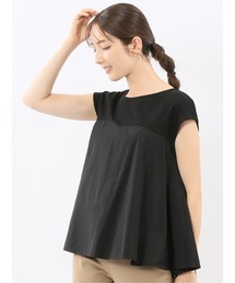 m.f.editorial | 【ビスチェ風 ペプラム】m.f.エディトリアル レディース 切替 半袖プルオーバー(Tシャツ/カットソー)