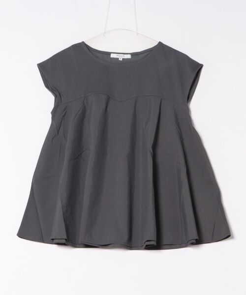 m.f.editorial（エムエフエディトリアル）の「【ビスチェ風 ペプラム】m.f.エディトリアル レディース 切替 半袖プルオーバー（Tシャツ/カットソー・レディース・ブラック/グレー系その他2・MEDIUM）」の9枚目の写真