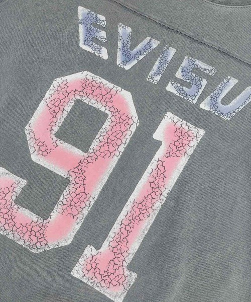 EVISU（エヴィス）の「【EVISU】LONG SLEEVE EVISU 91 L/S TEE / ライトグレー [2EAEJM5TL6105]（Tシャツ/カットソー・メンズ・グレー・M/L/S/LL）」の2枚目の写真