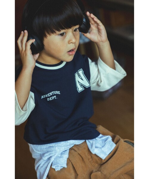 BEAMS mini（ビームスミニ）の「クイックドライ カレッジ Tシャツ 2025FW（90～140cm）（Tシャツ/カットソー・キッズ・ネイビー/イエロー系その他5・90/100/110/120/130/140）」の10枚目の写真