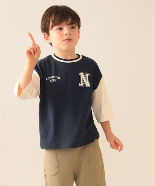 BEAMS mini（ビームスミニ）の「クイックドライ カレッジ Tシャツ 2025FW（90～140cm）（Tシャツ/カットソー・キッズ・ネイビー/イエロー系その他5・90/100/110/120/130/140）」の12枚目の写真
