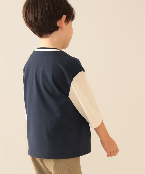 BEAMS mini（ビームスミニ）の「クイックドライ カレッジ Tシャツ 2025FW（90～140cm）（Tシャツ/カットソー・キッズ・ネイビー/イエロー系その他5・90/100/110/120/130/140）」の14枚目の写真