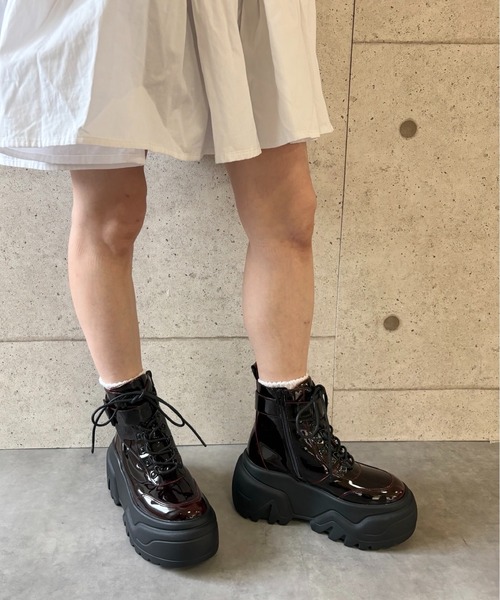 セール】8ホール 厚底レースアップブーツ（ブーツ）｜JUST ABOUT