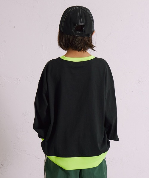PAIRMANON STREET(ペアマノンストリート)の「【綿100%】リブ ボリューム 長袖 Tシャツ【PAIRMANON STREET】(Tシャツ/カットソー・キッズ・ブラック/ベージュ/ネイビー・140/150/160/110/120/100/130/90)」の5枚目の写真