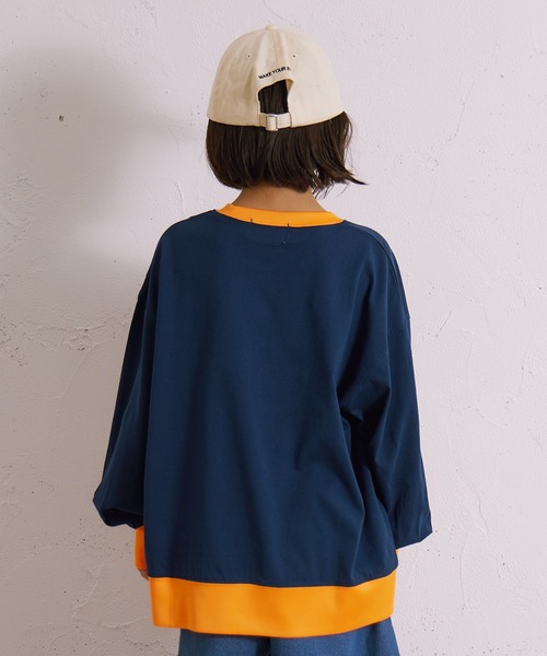 PAIRMANON STREET(ペアマノンストリート)の「【綿100%】リブ ボリューム 長袖 Tシャツ【PAIRMANON STREET】(Tシャツ/カットソー・キッズ・ブラック/ベージュ/ネイビー・140/150/160/110/120/100/130/90)」の13枚目の写真