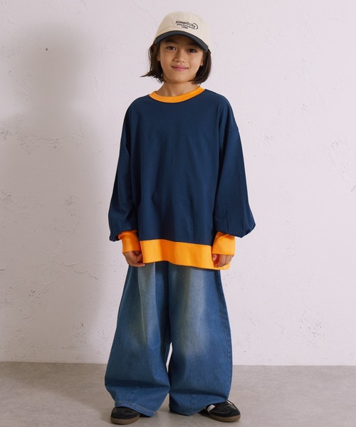 PAIRMANON STREET(ペアマノンストリート)の「【綿100%】リブ ボリューム 長袖 Tシャツ【PAIRMANON STREET】(Tシャツ/カットソー・キッズ・ブラック/ベージュ/ネイビー・140/150/160/110/120/100/130/90)」の14枚目の写真