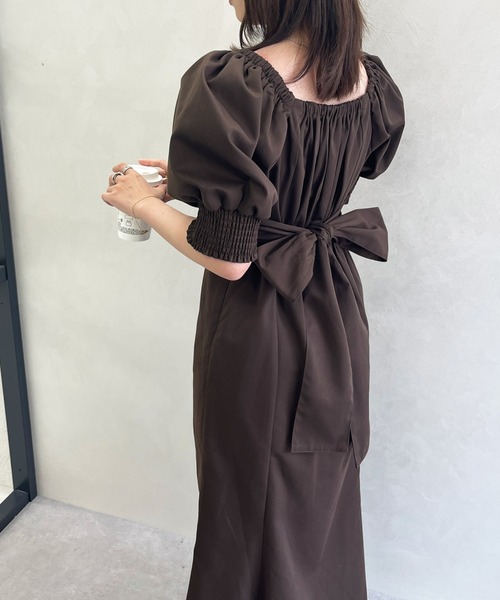 セール】一部店舗限定 2wayオフショルバックリボンワンピース