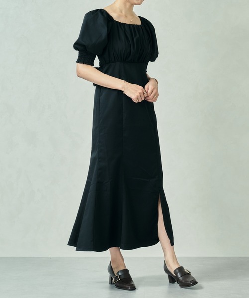 31 Sons de mode（トランテアン　ソン　ドゥ　モード）の「一部店舗限定 2wayオフショルバックリボンワンピース（ワンピース・レディース・ベージュ/ブラウン/ブラック・ﾌﾘ-）」の19枚目の写真