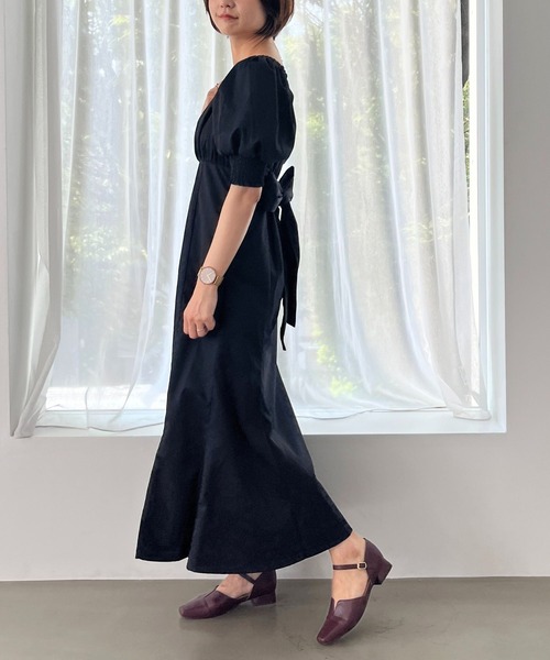 31 Sons de mode（トランテアン　ソン　ドゥ　モード）の「一部店舗限定 2wayオフショルバックリボンワンピース（ワンピース・レディース・ベージュ/ブラウン/ブラック・ﾌﾘ-）」の20枚目の写真