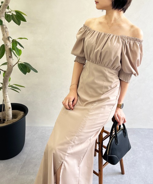 31 Sons de mode（トランテアン　ソン　ドゥ　モード）の「一部店舗限定 2wayオフショルバックリボンワンピース（ワンピース・レディース・ベージュ/ブラウン/ブラック・ﾌﾘ-）」の22枚目の写真