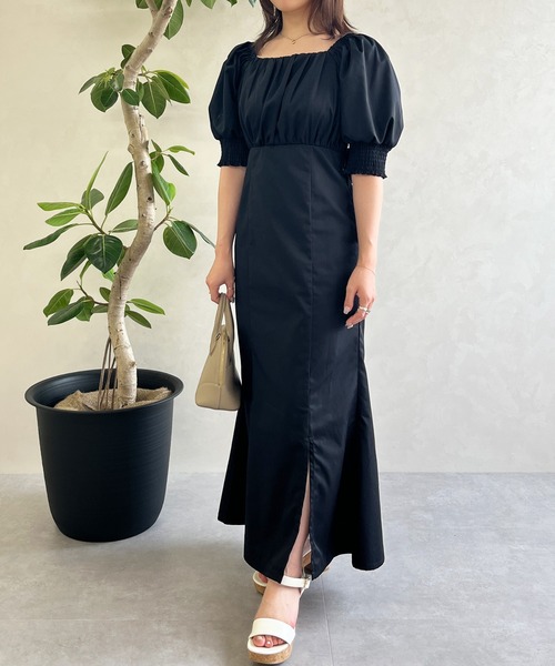 31 Sons de mode（トランテアン　ソン　ドゥ　モード）の「一部店舗限定 2wayオフショルバックリボンワンピース（ワンピース・レディース・ベージュ/ブラウン/ブラック・ﾌﾘ-）」の12枚目の写真