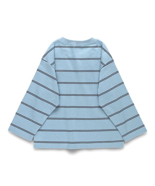 BRANSHES（ブランシェス）の「デニムポケット長袖Tシャツ ロンT（Tシャツ/カットソー・キッズ・アイボリー/ブルー/ブラウン・100/80/90/150/120/110/130/160/140）」の5枚目の写真