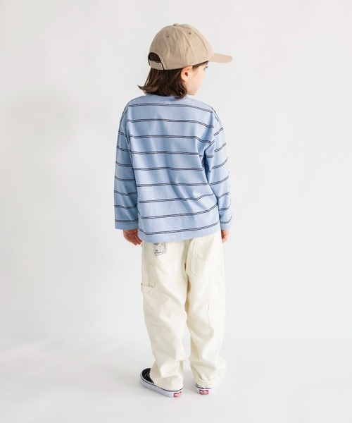 BRANSHES（ブランシェス）の「デニムポケット長袖Tシャツ ロンT（Tシャツ/カットソー・キッズ・アイボリー/ブルー/ブラウン・100/80/90/150/120/110/130/160/140）」の14枚目の写真