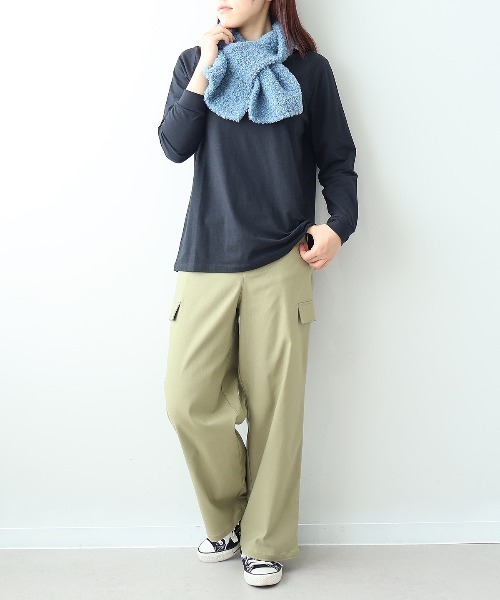 MB mint breeze（エムビーミントブリーズ）の「【L～5L 大きいサイズ】【プレスウォーム】天竺クルーネックTシャツ（Tシャツ/カットソー・レディース・チャコールグレー/オフホワイト/ブラック・4L/3L/LL/5L/L）」の10枚目の写真