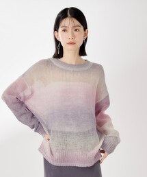 THE SHOP TK  | スペースダイ透かし編みニット(ニット/セーター)