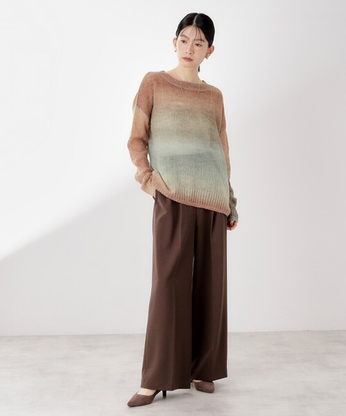 THE SHOP TK (ザ ショップ ティーケー )の「スペースダイ透かし編みニット(ニット/セーター・レディース・ライトパープル/オレンジ/グリーン系・13/12)」の19枚目の写真