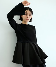 SALON　adam et rope' アダムエロペ 黒トップス　ブラウス 美品SALON adam et ropeアダムエロペ シアーシャツブラウス