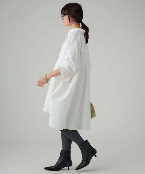 BABYLONE（バビロン）の「ポンチョミニワンピース（チュニック・レディース・ホワイト/ベージュ/ネイビー・フリー）」の20枚目の写真