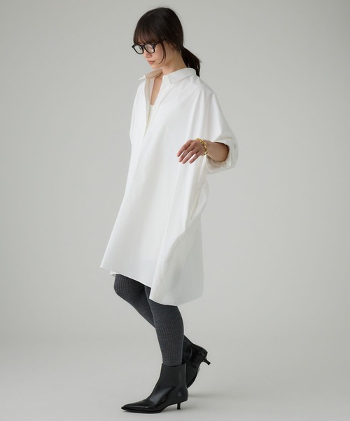 BABYLONE（バビロン）の「ポンチョミニワンピース（チュニック・レディース・ホワイト/ベージュ/ネイビー・フリー）」の22枚目の写真