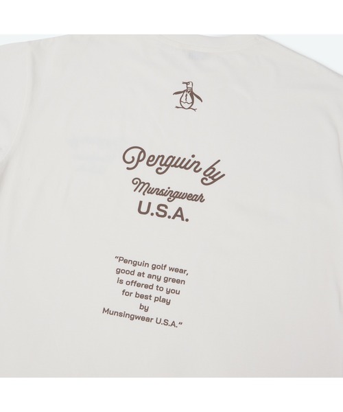 penguin BY MUNSINGWEAR（ペンギン バイ マンシングウェア）の「GRAPHIC T-SHIRT（Tシャツ/カットソー・メンズ・ブラウン/ブラック/ホワイト・S/M/L/XL）」の9枚目の写真