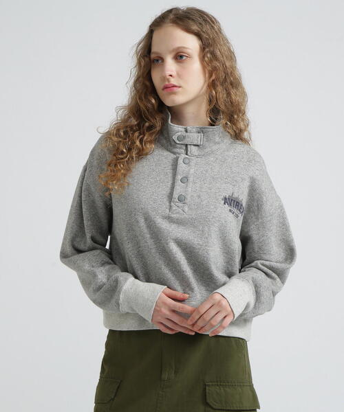 セール】HALF BUTTON VINTAGE SWEAT/ハーフボタンヴィンテージ