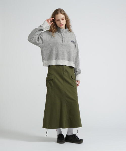 AVIREX(アヴィレックス)の「HALF BUTTON VINTAGE SWEAT/ハーフボタンヴィンテージスウェット(スウェット・レディース・グレー/チャコールグレー・M/S)」の5枚目の写真