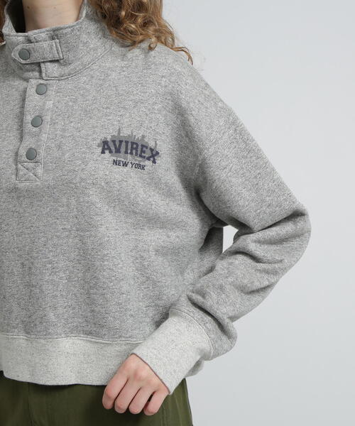 AVIREX(アヴィレックス)の「HALF BUTTON VINTAGE SWEAT/ハーフボタンヴィンテージスウェット(スウェット・レディース・グレー/チャコールグレー・M/S)」の10枚目の写真