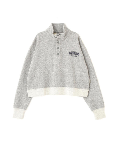 AVIREX(アヴィレックス)の「HALF BUTTON VINTAGE SWEAT/ハーフボタンヴィンテージスウェット(スウェット・レディース・グレー/チャコールグレー・M/S)」の12枚目の写真