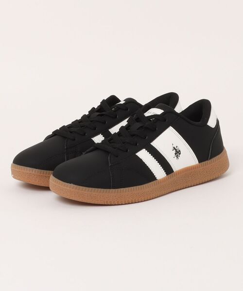 U.S. POLO ASSN.（ユーエスポロアッスン）の「【U.S.POLO ASSN./ユーエスポロアッスン】【最旬フットボールデザイン】ローカットスニーカー 上質PUレザー ガムソール（スニーカー・メンズ・ホワイト/ブラック/ベージュ・26.5cm/25.5cm/26cm/25cm/27cm）」の19枚目の写真