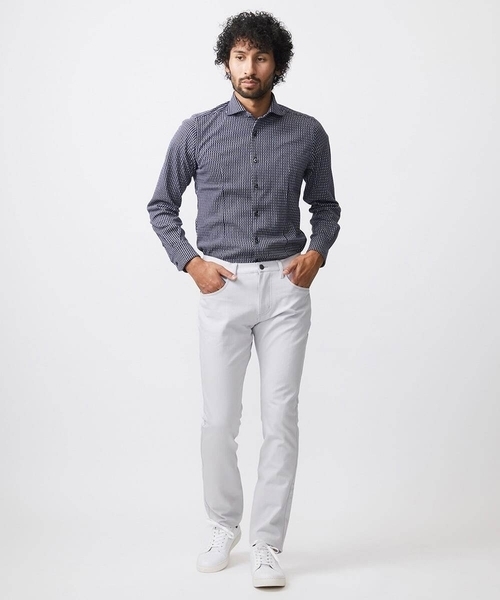 MICHEL KLEIN HOMME (ミッシェルクランオム)の「【撥水】プレビアシャンブレー5ポケットパンツ(その他パンツ・メンズ・ブラウン/ブラック/ライトグレー/ネイビー/ベージュ・X-LARGE/LARGE/MEDIUM)」の14枚目の写真