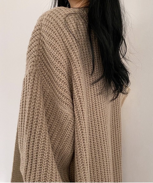 NEW GENTLEMAN（ニュージェントルマン）の「フリージア ルーズロングカーディガン/ガウン（カーディガン/ボレロ・レディース・ブラック/ベージュ/グレー・FREE）」の13枚目の写真