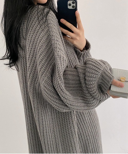 NEW GENTLEMAN（ニュージェントルマン）の「フリージア ルーズロングカーディガン/ガウン（カーディガン/ボレロ・レディース・ブラック/ベージュ/グレー・FREE）」の18枚目の写真