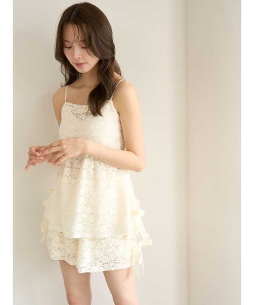 セール】【Halloween】レースリボンキャミソール（ルームウェア